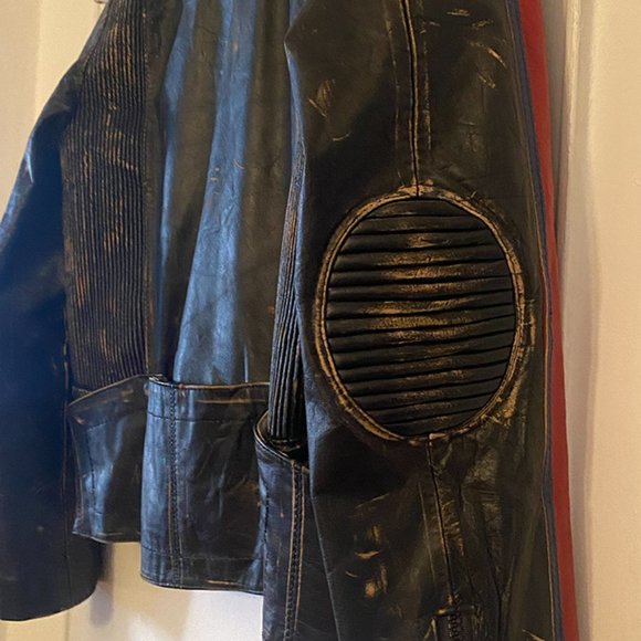 Mens Sixty Moderated Costume Helps leather biker jacket - Picture 6 of 10